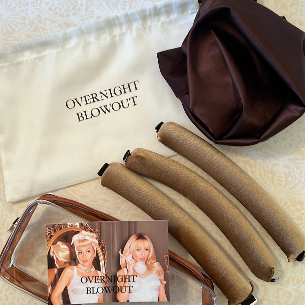 Overnight Blowout Grande On-The-Go Bundle - Blonde Rods/Brown Scarf